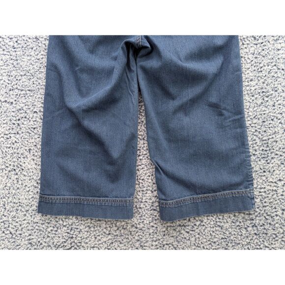 Anthropologie Stephenson Denim Finery Wide Leg Capris Size 28 Bohemian Y2K Blue - Picture 6 of 12